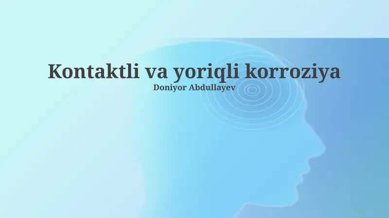 Kontaktli va yoriqli korroziya 1