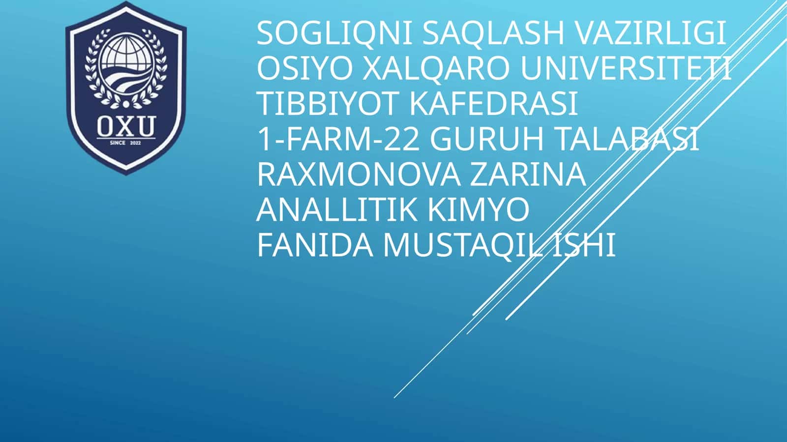 Gidrolizlanuvchi tuzlar 1