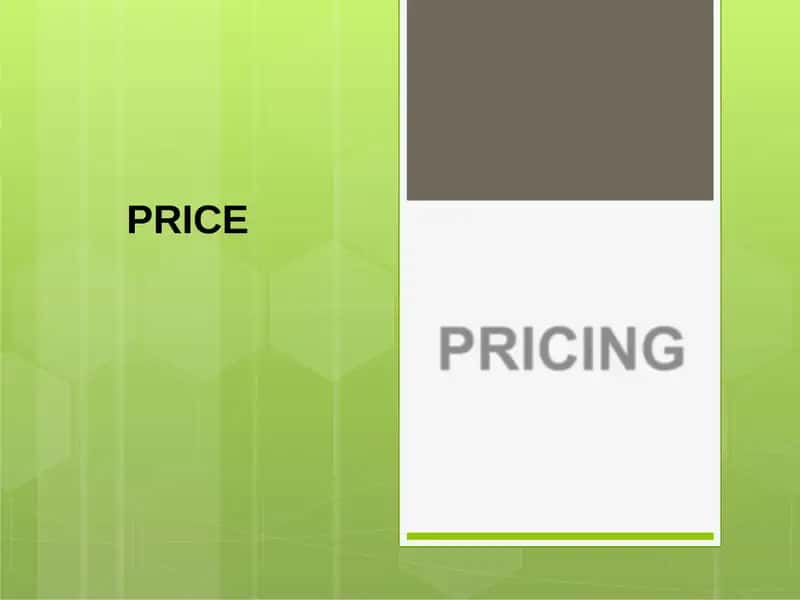 Pricing 1