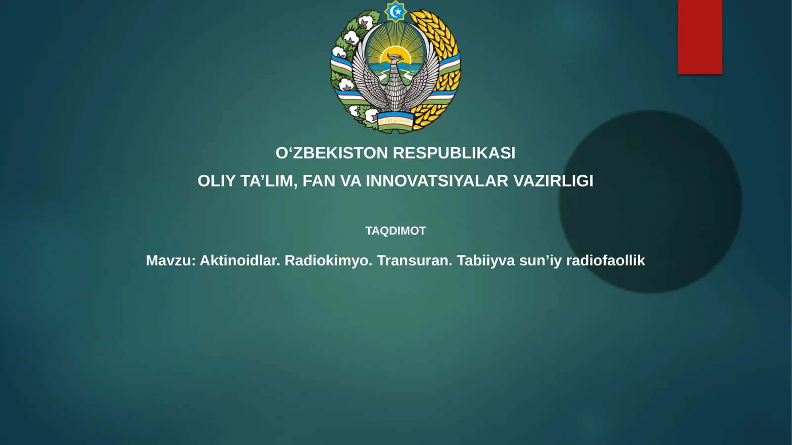Aktinoidlar.Radiokimyo.Transuran.Tabiiyvasun'iyradiofaollik 1