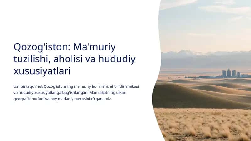 Qozog'iston: Ma'muriy tuzilishi, aholisi va hududiy xususiyatlari 1