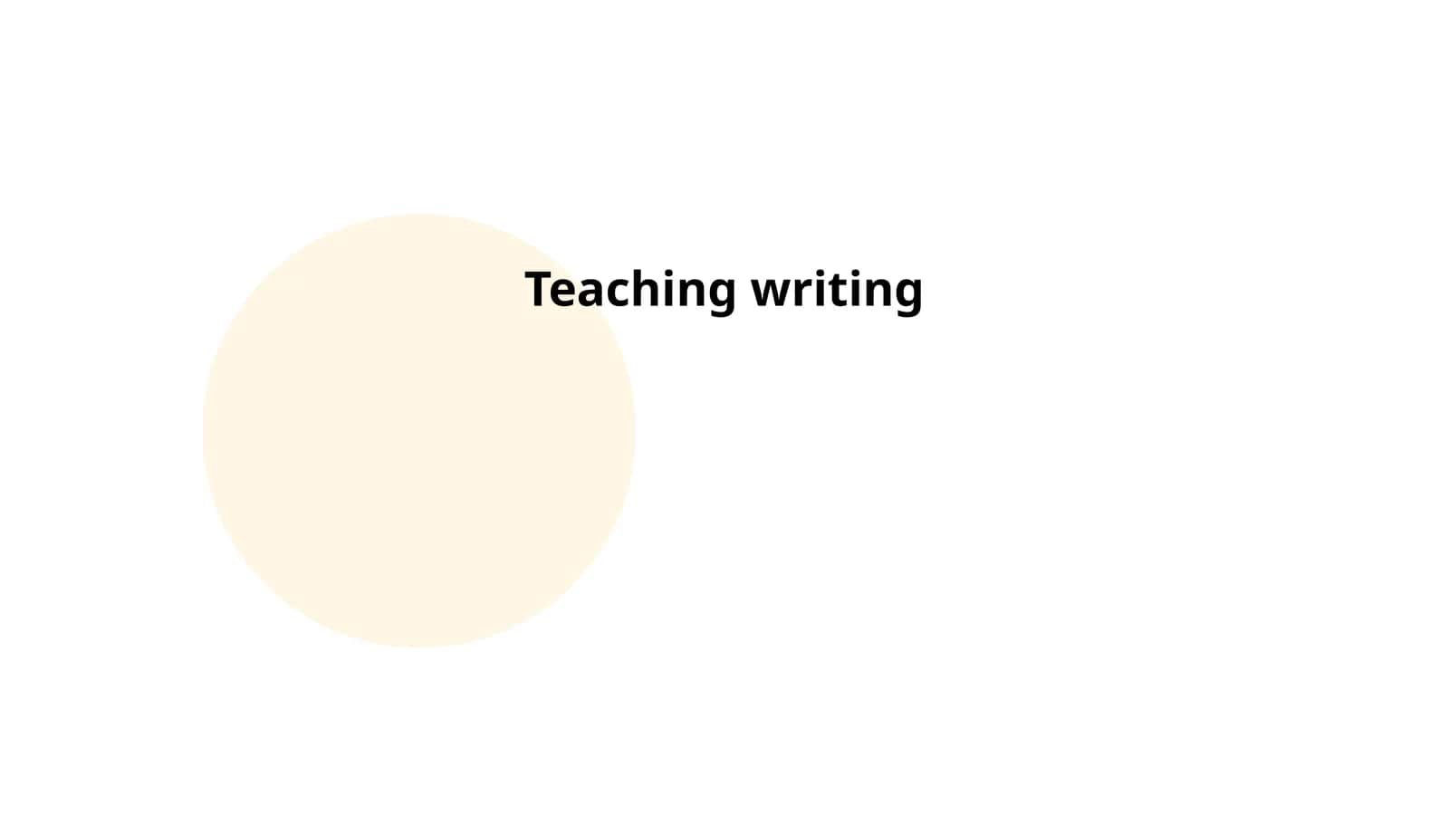 Teaching writing 1