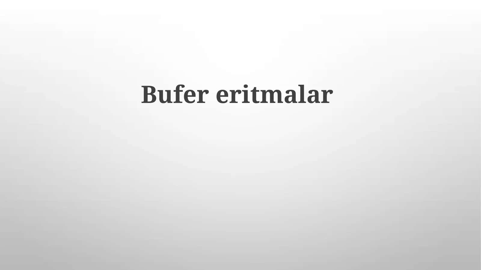 Bufereritmalar 1