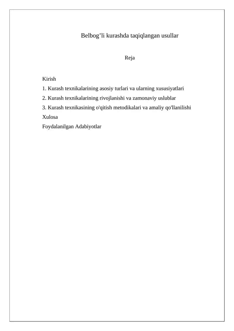 Belbog’li kurashda taqiqlangan usullar 1