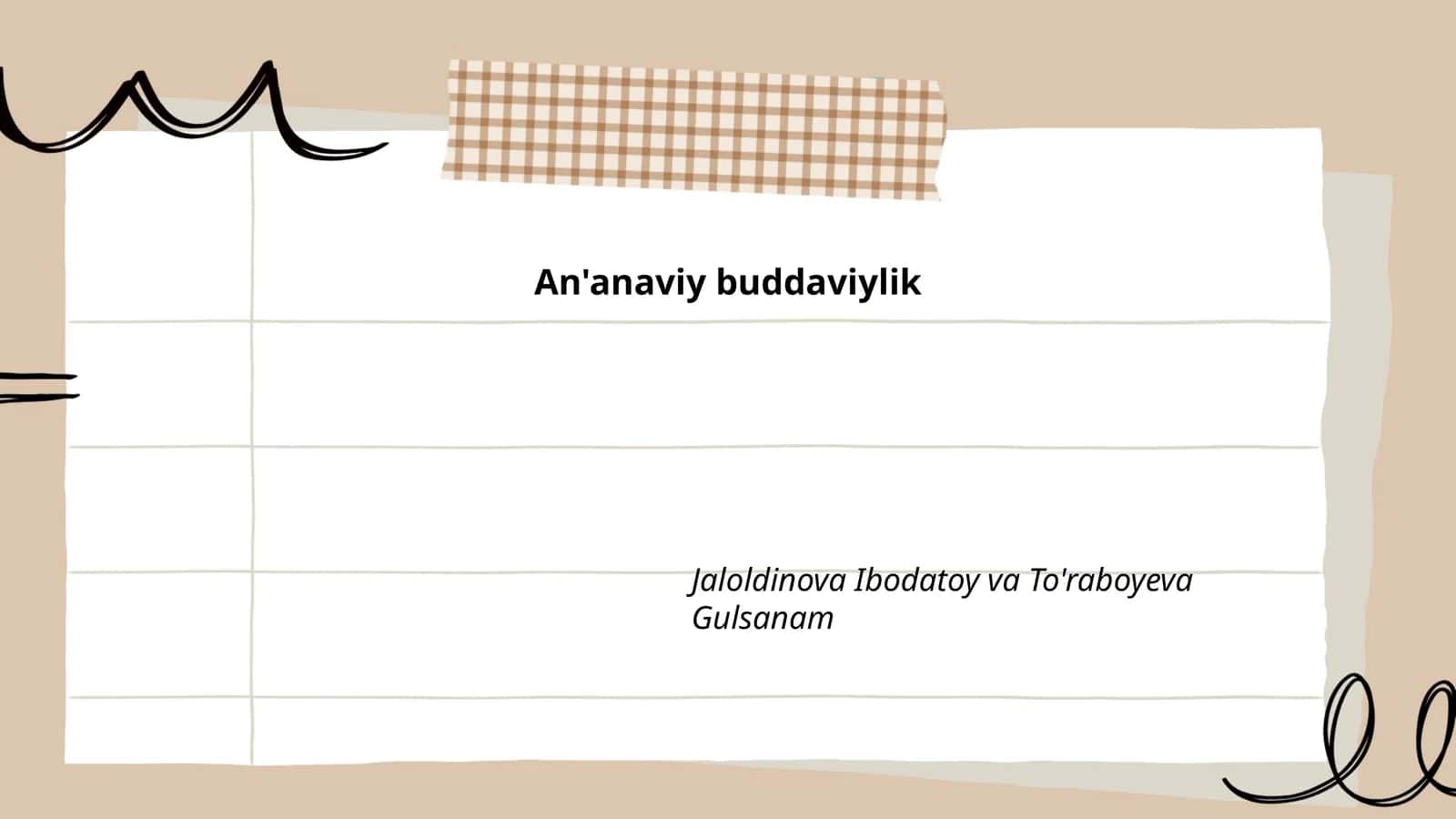 An'anaviy buddaviylik 1