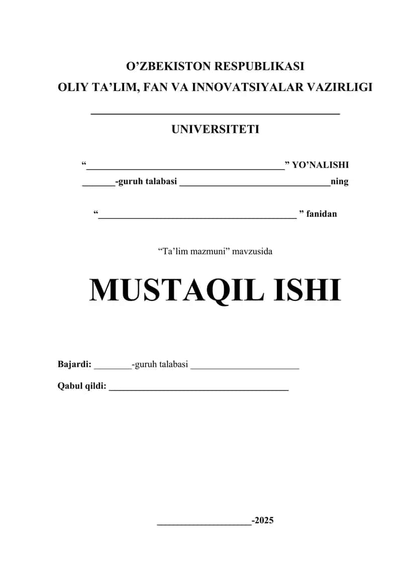 Ta'lim mazmuni 1