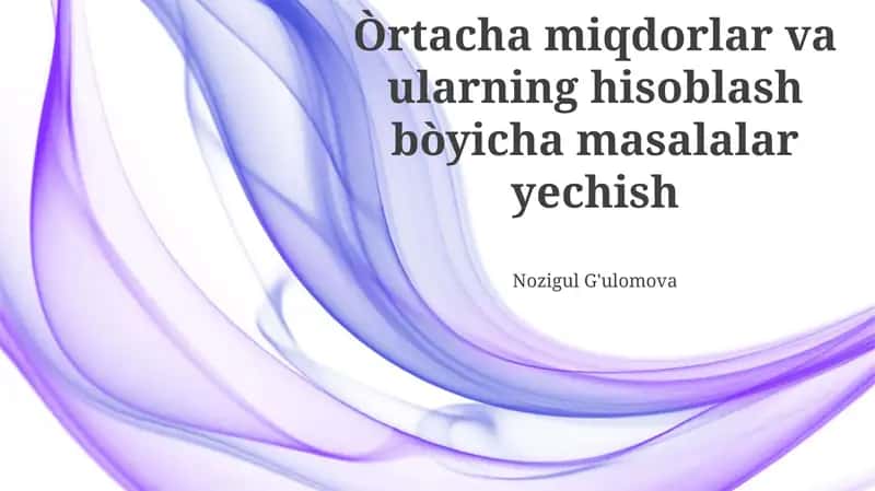 O'rta geometrik n ta musbat sonning n-darajali ildizi 1