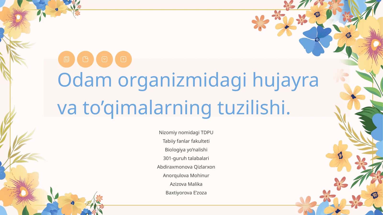 Biologiya yo’nalishi 1