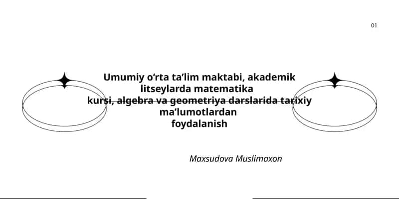 Algebra tarixidan dars rejalariga misollar: qadimgi Misr va Mesopotamiya usullari 1