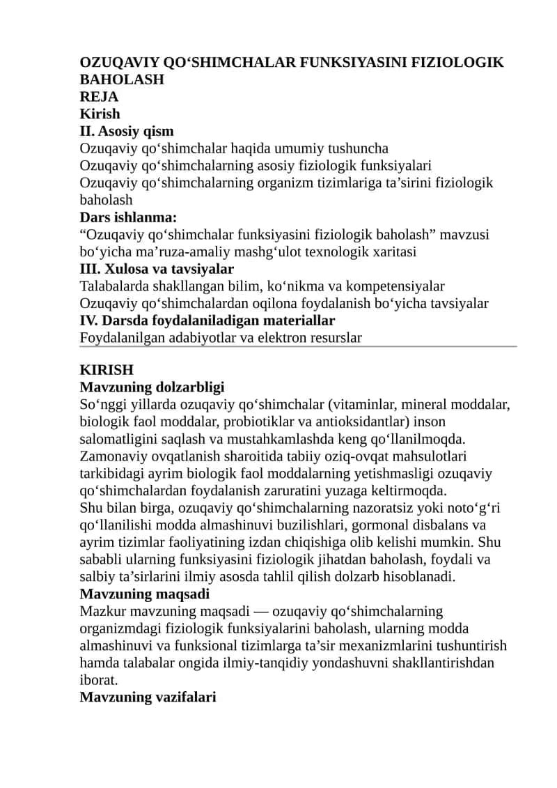 ozuqaviy qoʻshimchalar 1