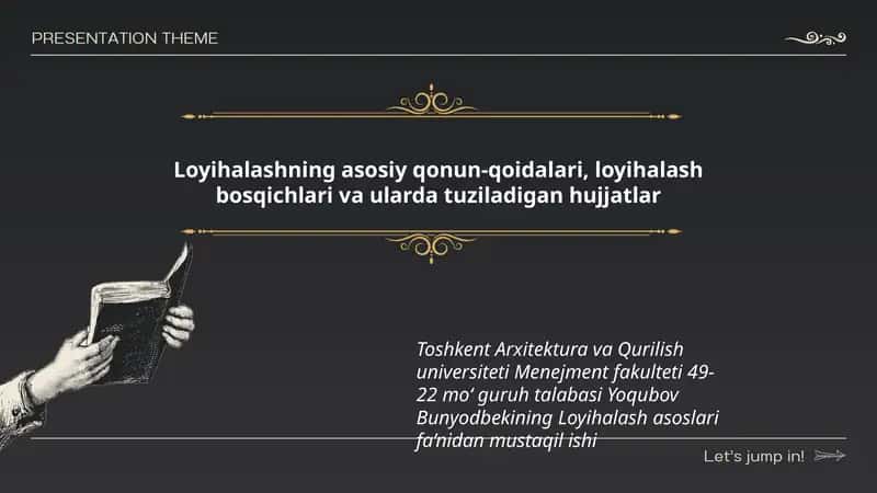 Loyihalash asoslari 1