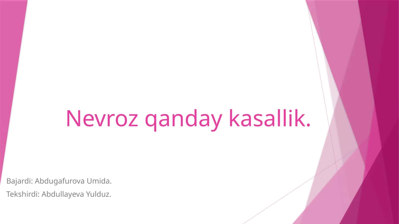 Nevroz qanday kasallik 1