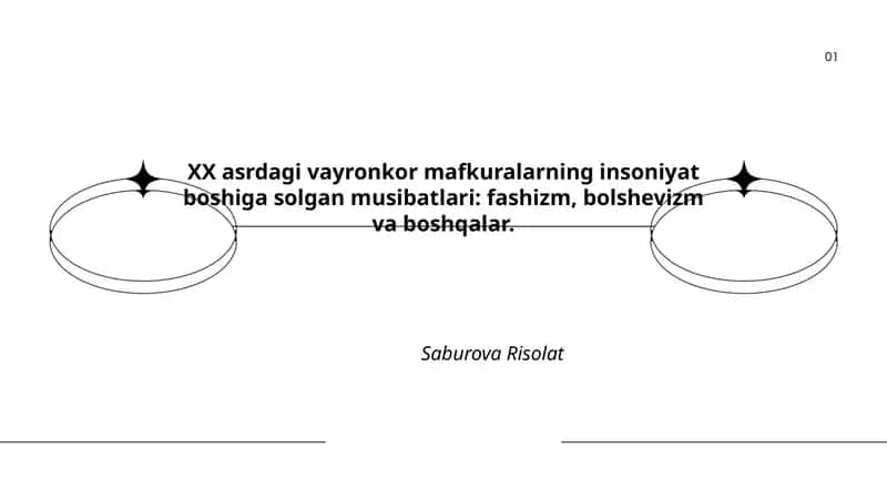 XX asrdagi vayronkor mafkuralarning insoniyat boshiga solgan musibatlari: fashizm, bolshevizm va boshqalar 1
