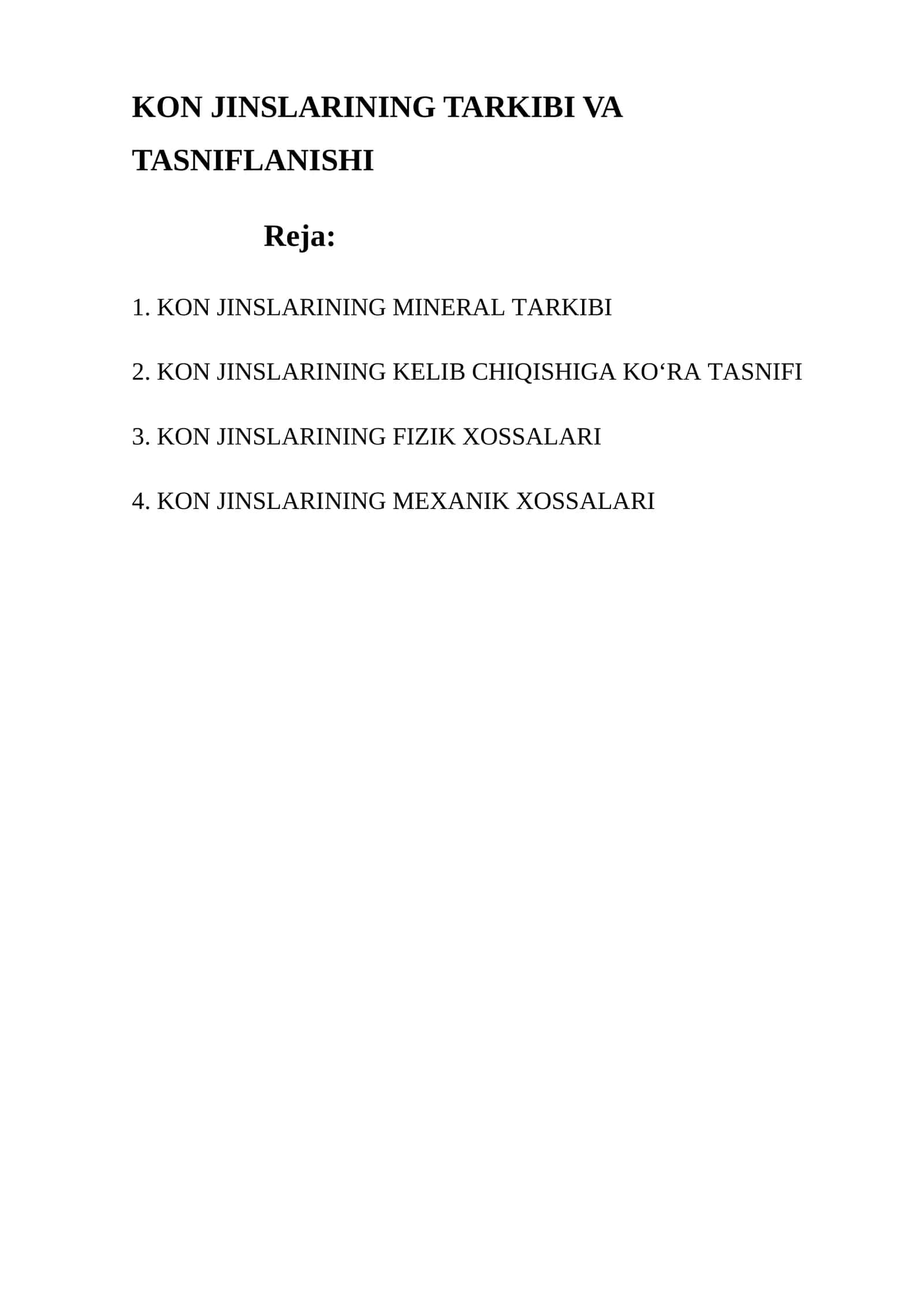 KON JINSLARINING TARKIBI VA TASNIFLANISHI 1