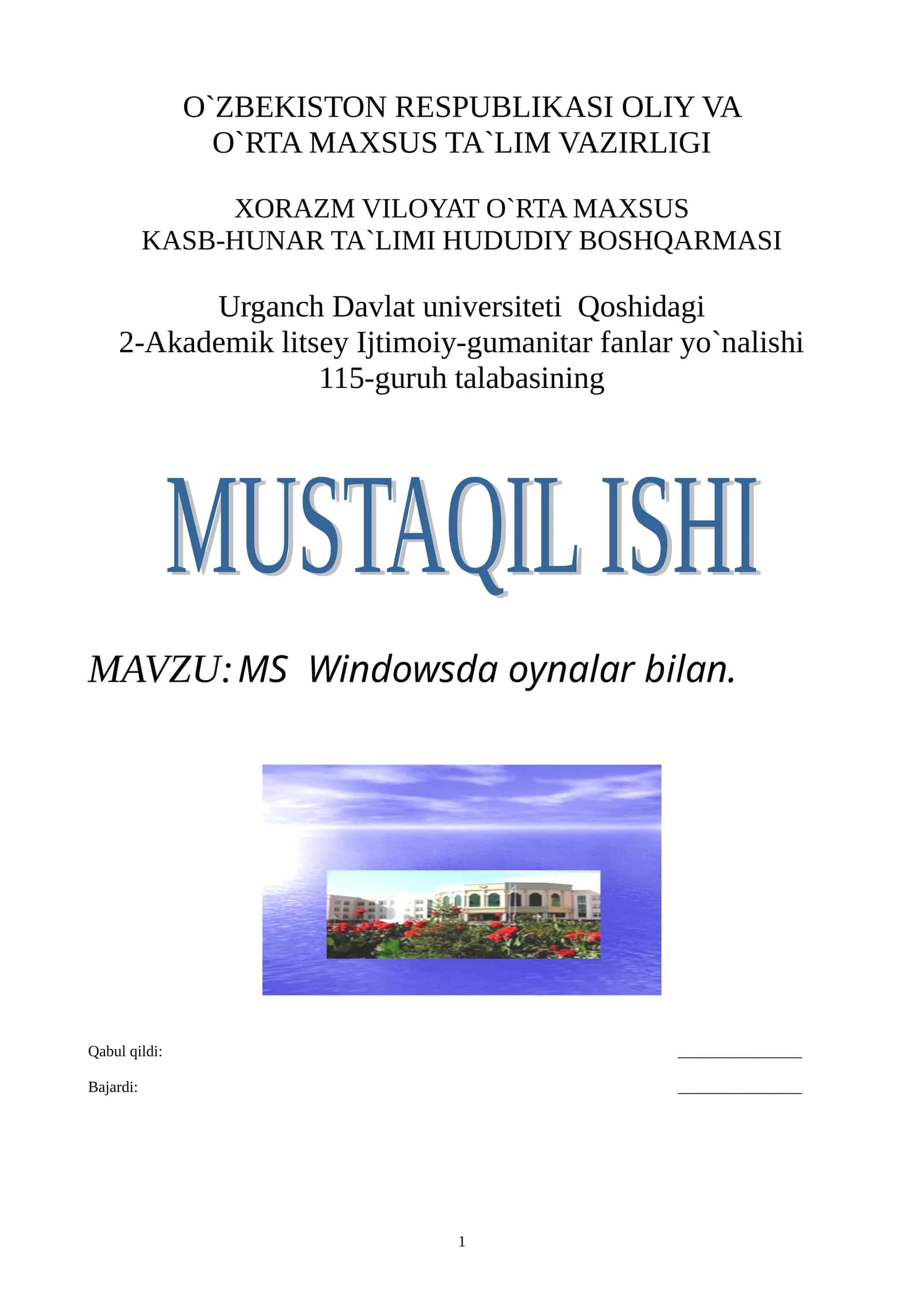 MS Windowsda oynalar bilan 1