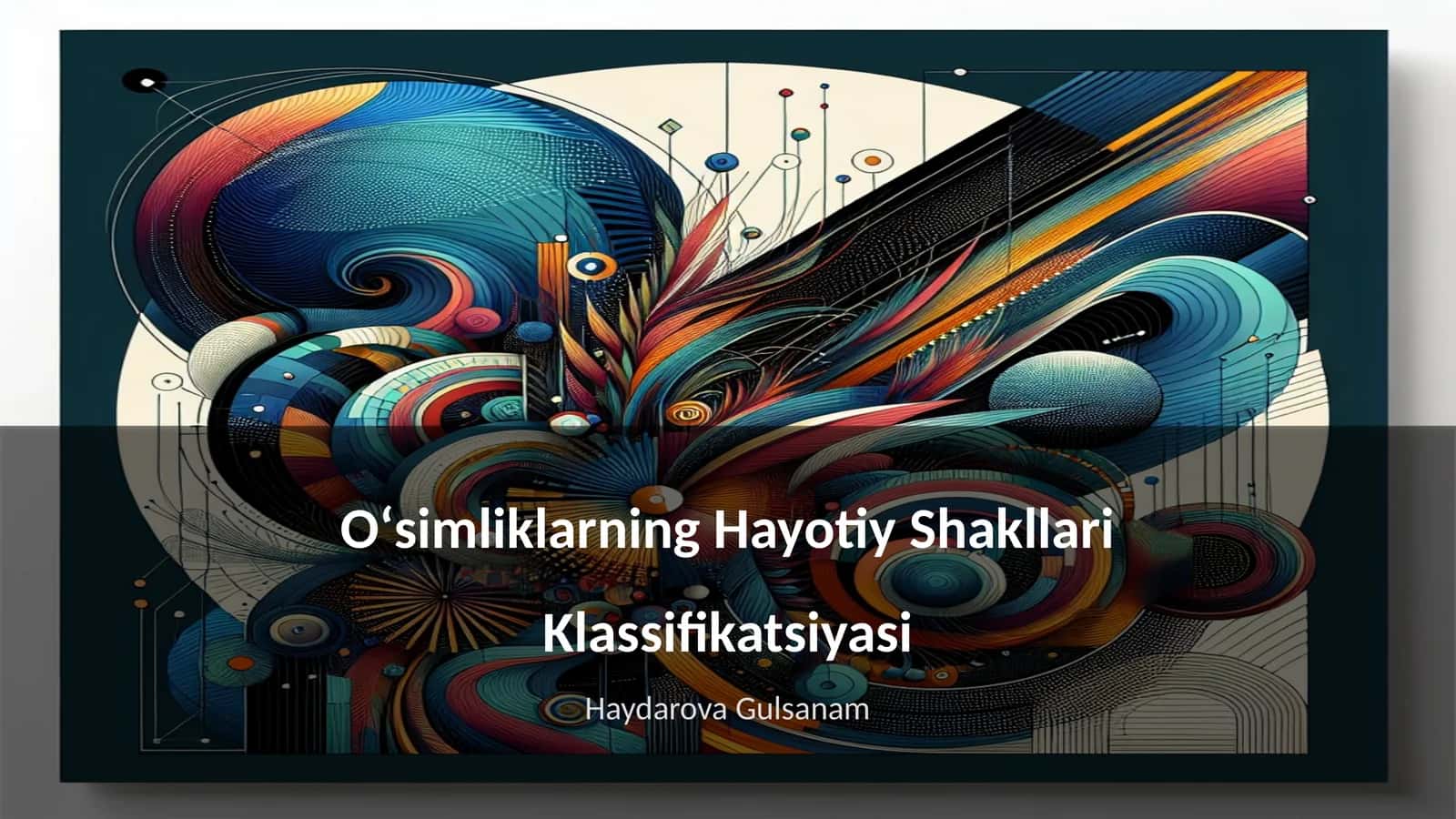 Oʻsimliklarning Hayotiy Shakllari Klassifikatsiyasi 1