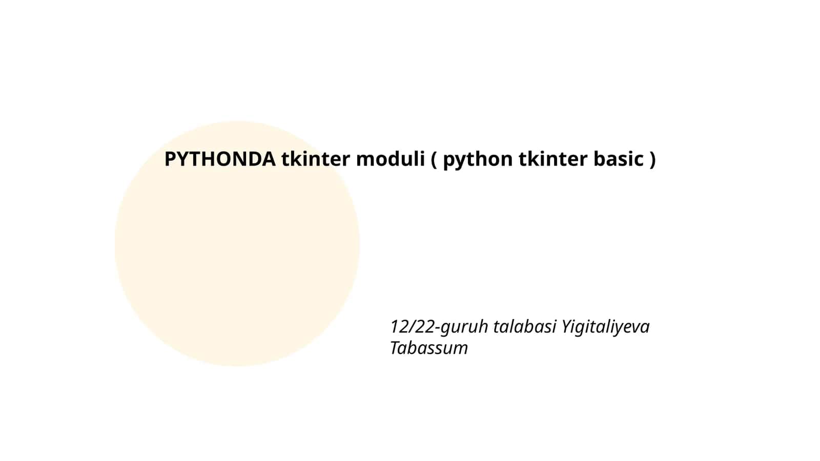 PYTHONDA tkinter moduli 1