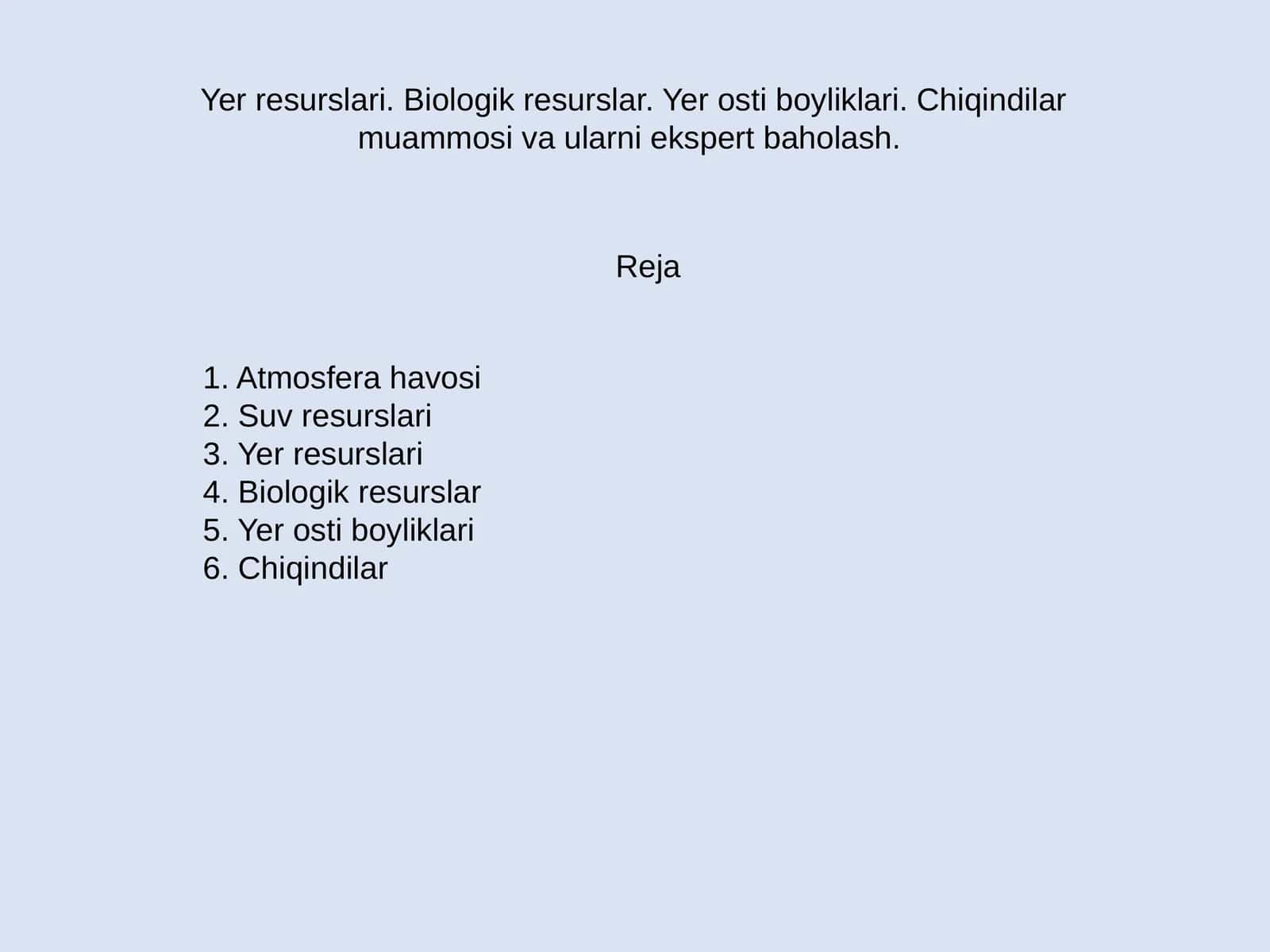 Biologik resurslar 1