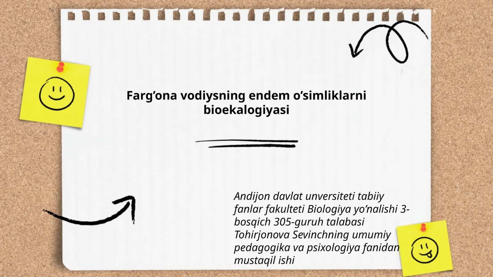 Farg’ona vodiysning endem o’simliklarni bioekalogiyasi 1