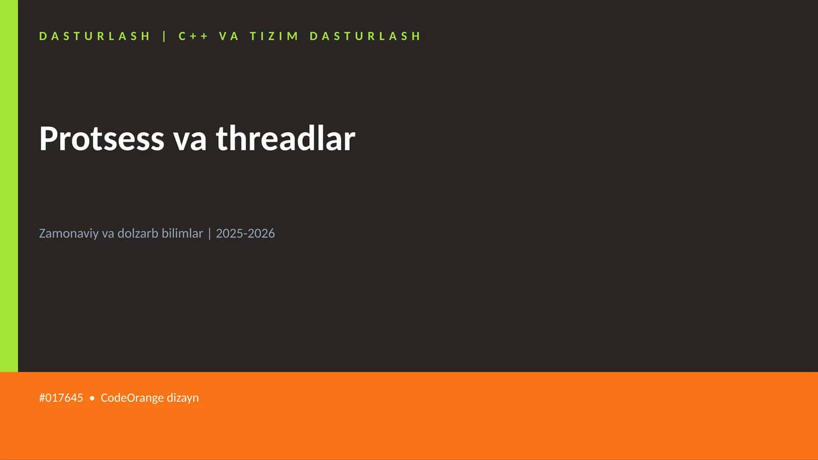 DASTURLASH | C++ VA TIZIM DASTURLASH 1