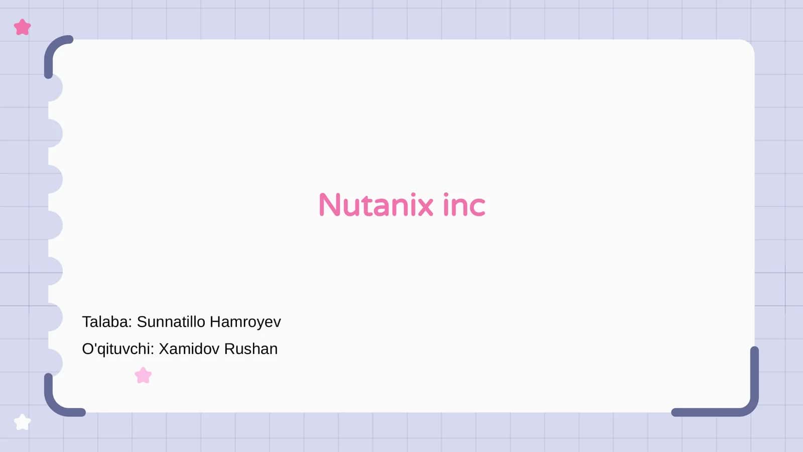 Nutanix Inc haqida umumiy ma'lumot 1