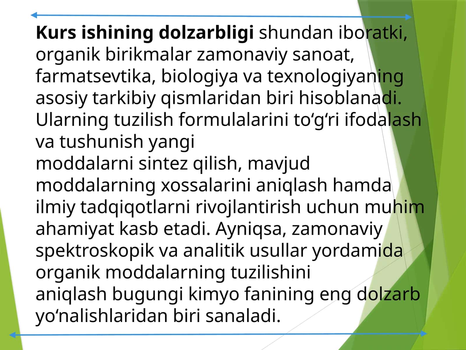 Organik birikmalar tuzilishi 1