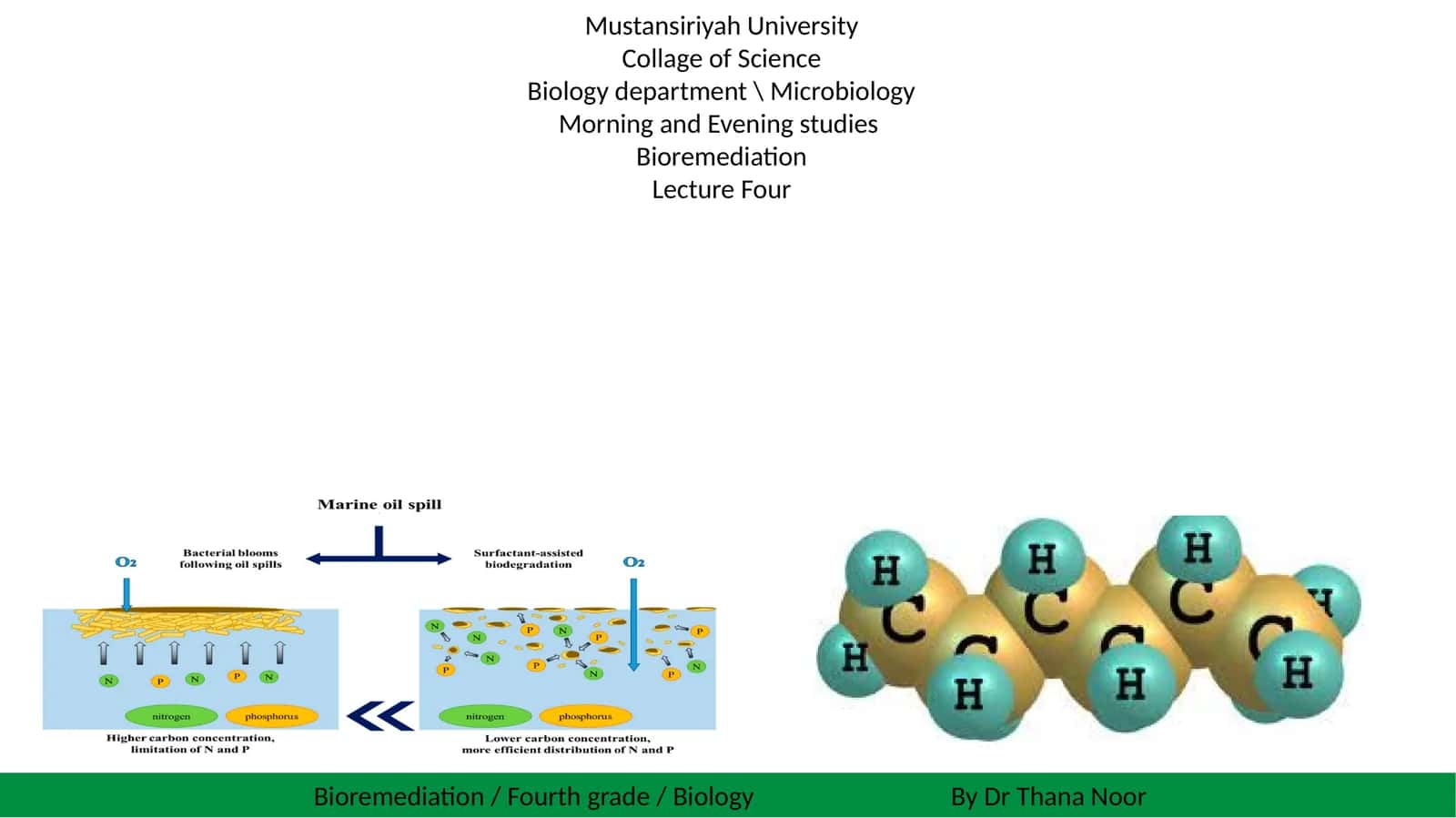Bioremediation / Fourth grade / Biology By Dr Thana Noor 1