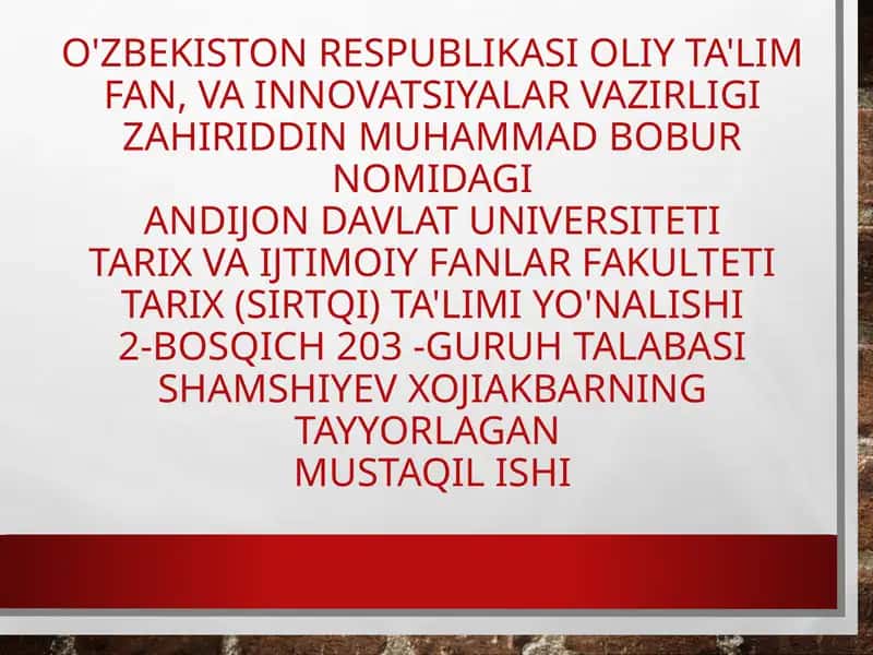 Urushning umumiy tavsifi 1