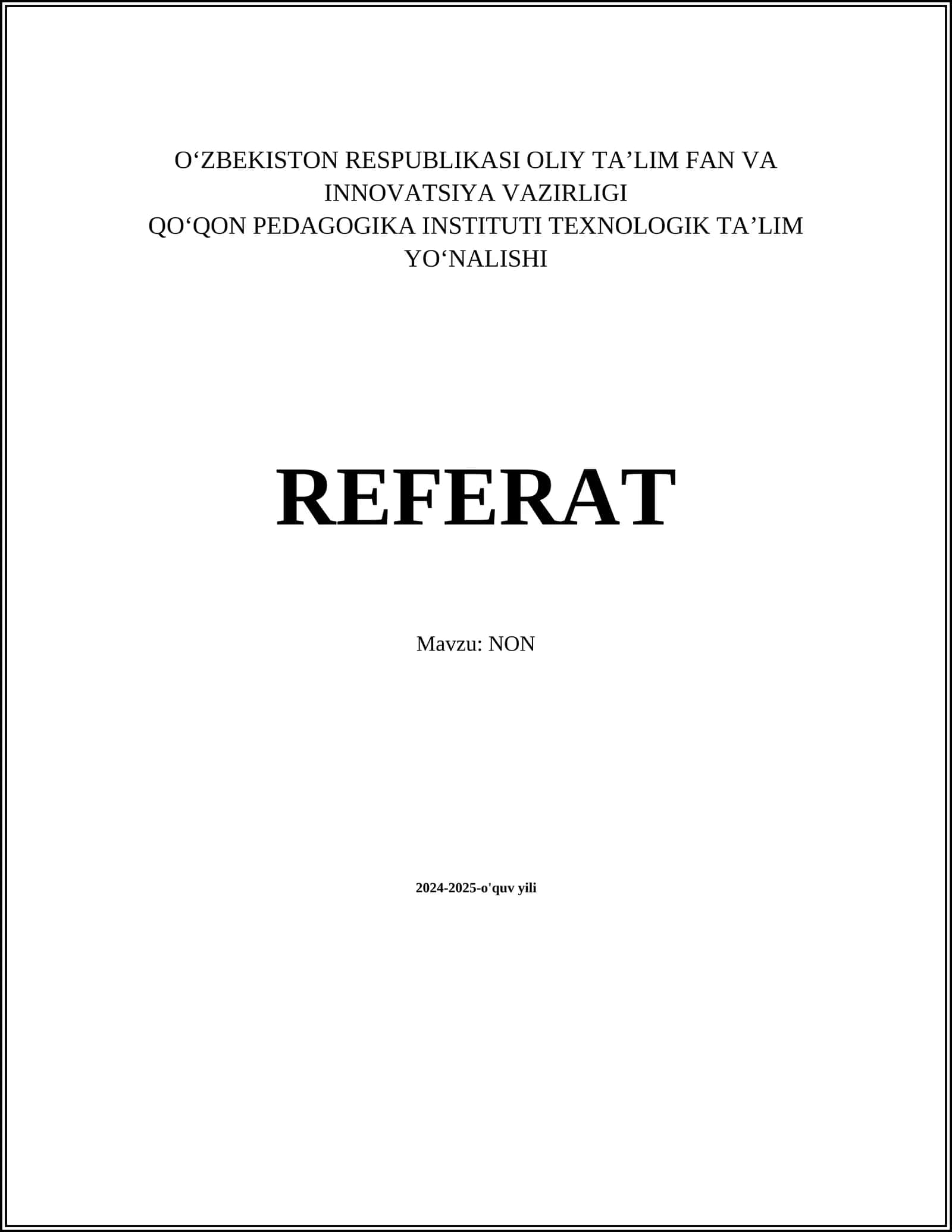NON 1