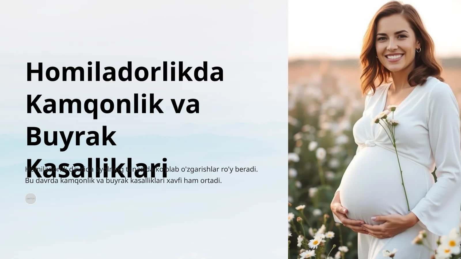 Homiladorlikda Kamqonlik va Buyrak Kasalliklari 1