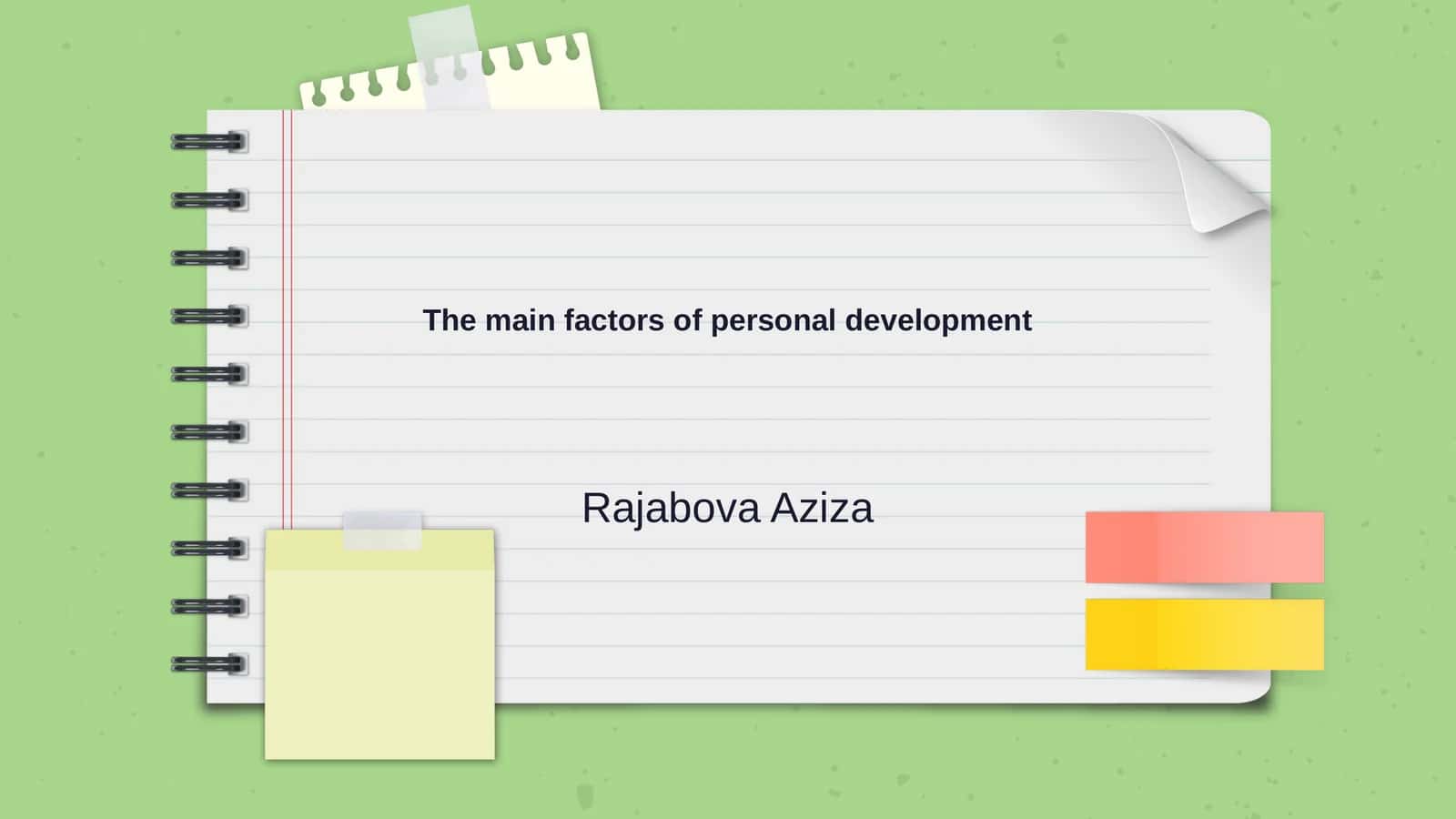 The main factors of personal development 1