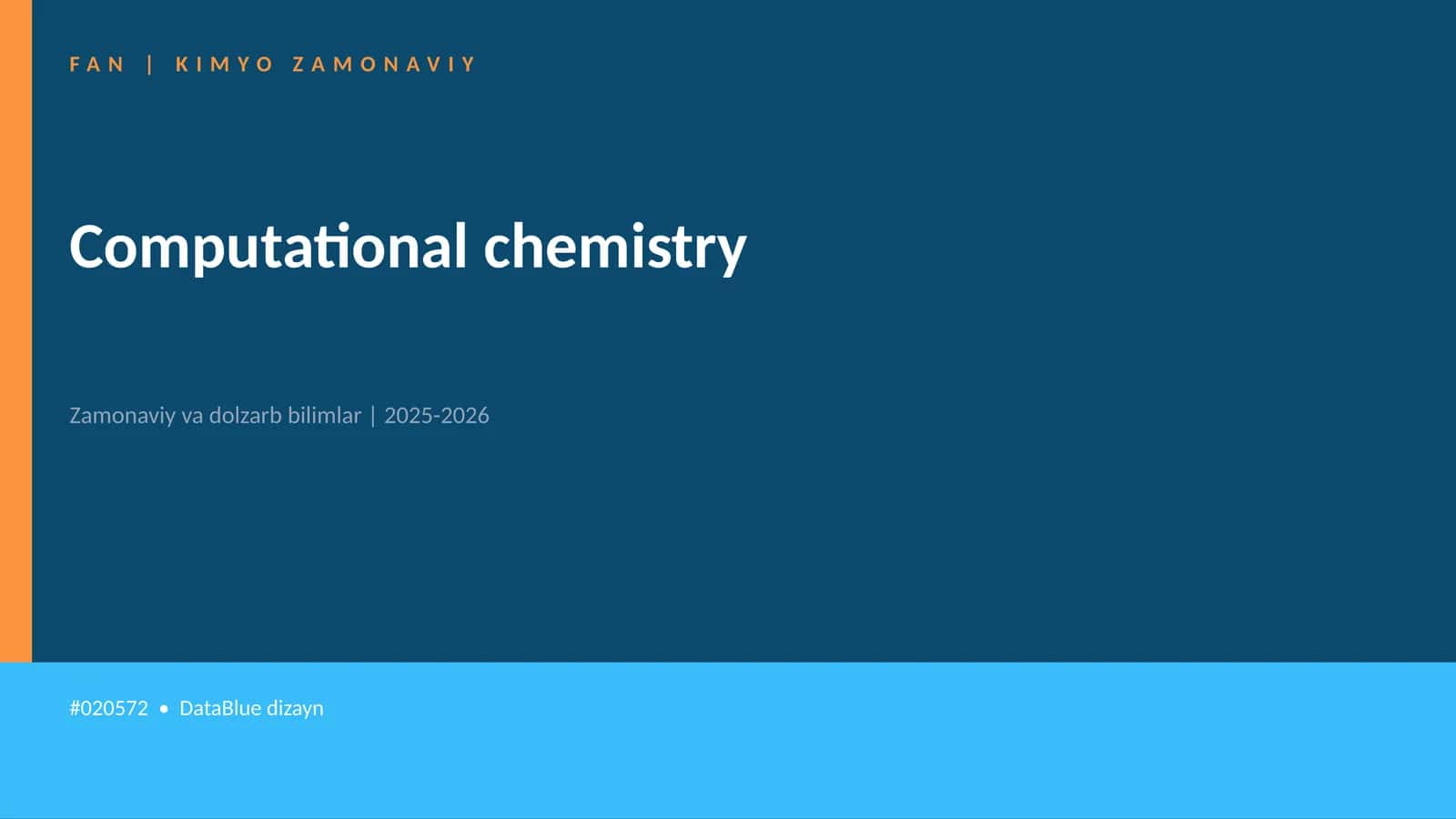 Computational chemistry 1