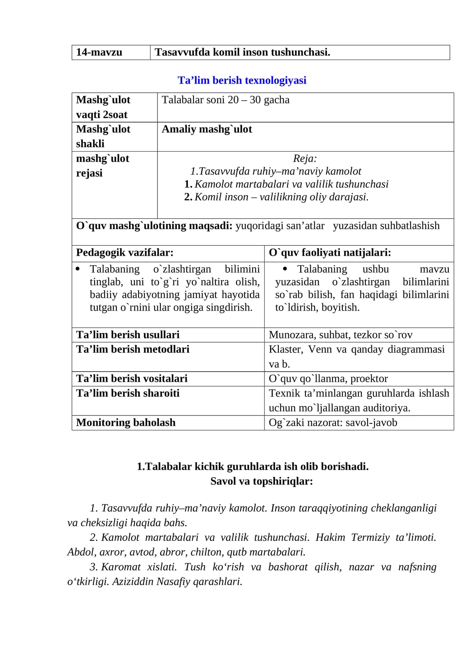 Tasavvufda komil inson tushunchasi 1