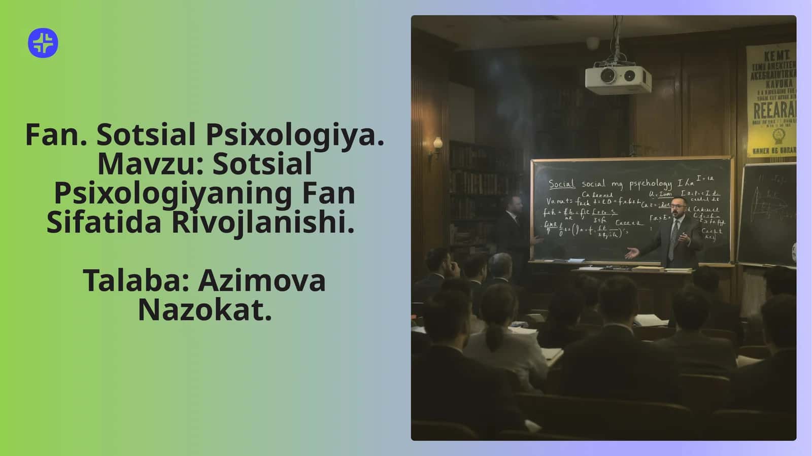 Sotsial Psixologiyaning Fan Sifatida Rivojlanishi 1