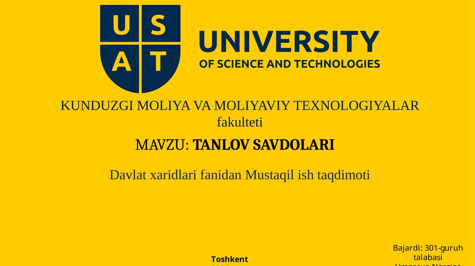 TANLOV SAVDOLARI 1