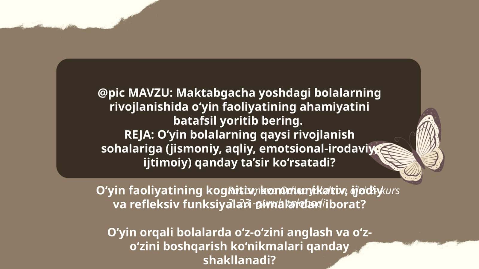 Maktabgacha yoshdagi bolalarning rivojlanishi 1