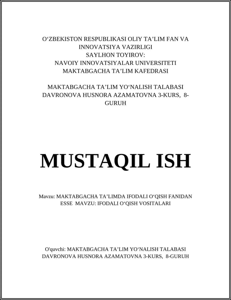 Ifodali Oʻqish Vositalari 1