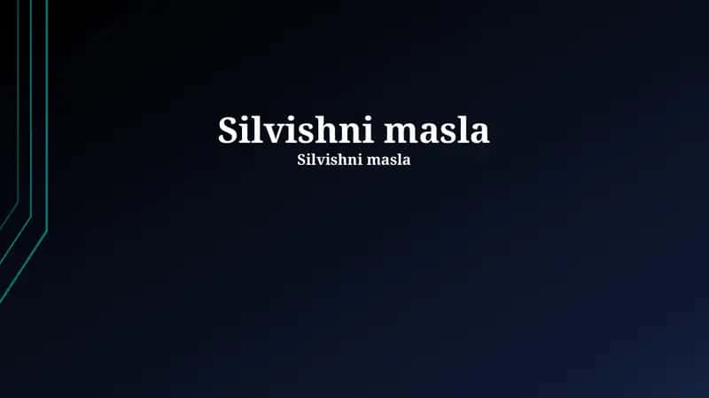Silvishni masla 1