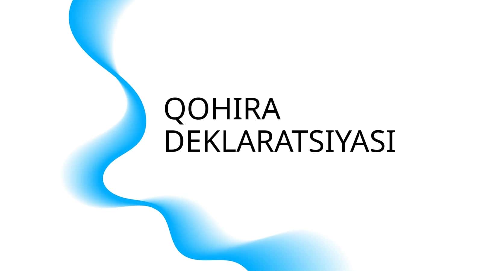 QOHIRA DEKLARATSIYASI 1
