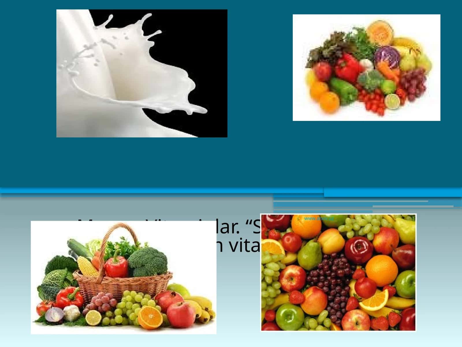 Vitaminlar. “Suvda va yog`da eriydigan vitaminlar” 1