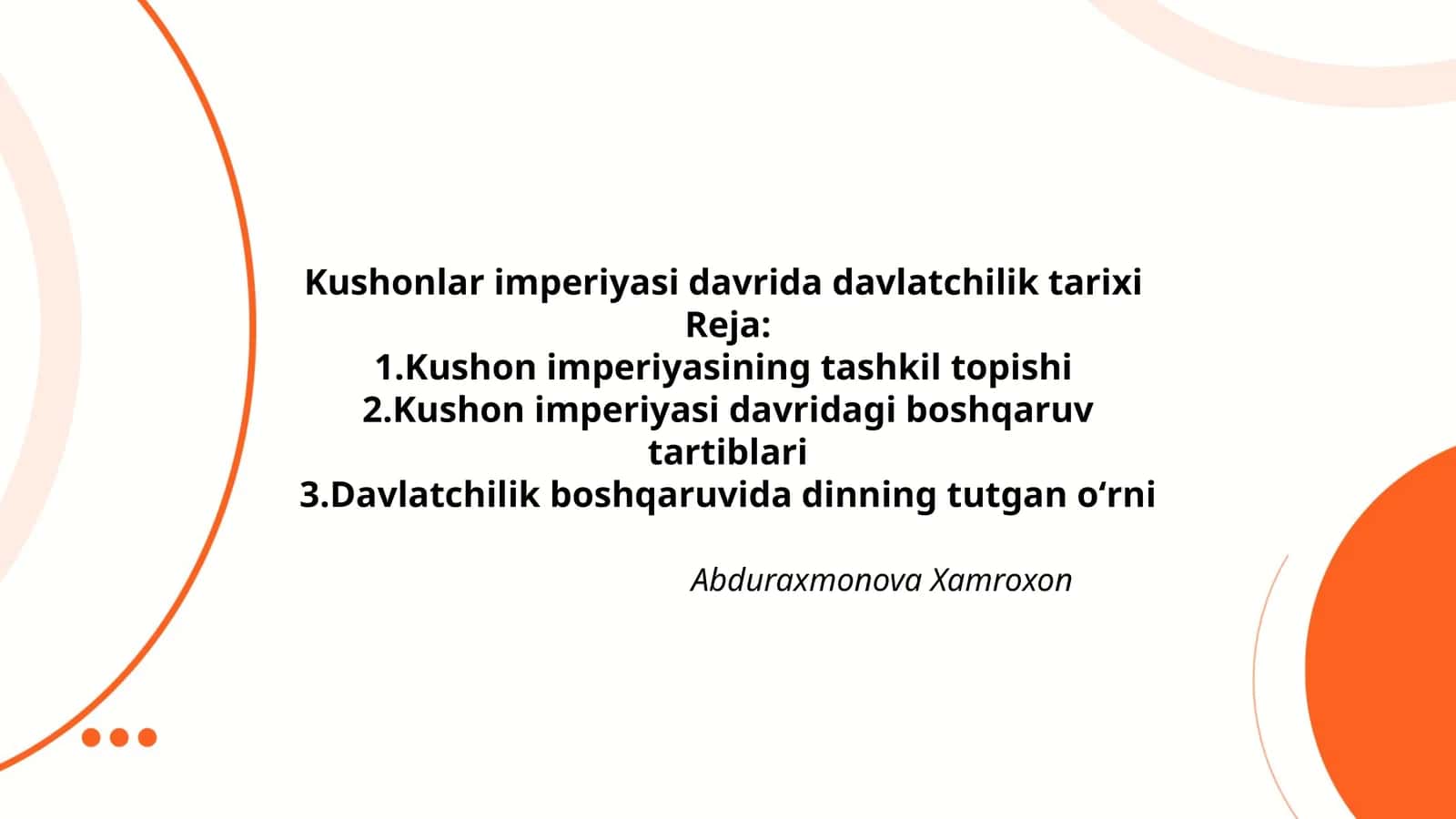 Kushonlar imperiyasi davrida davlatchilik tarixi 1