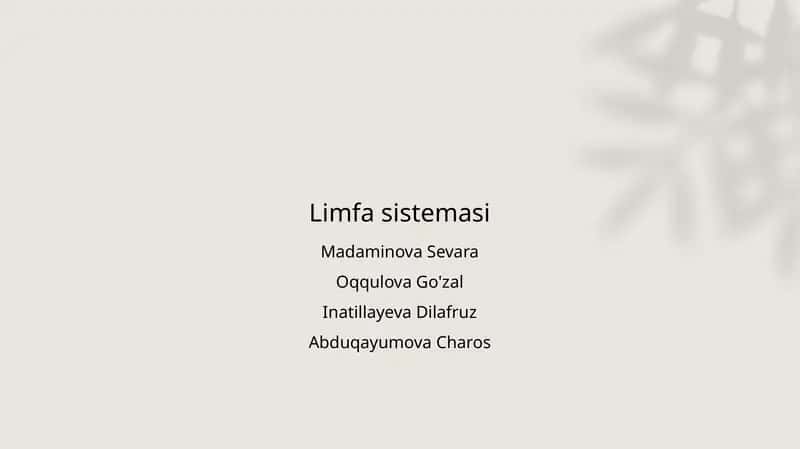 Limfa sistemasi 1