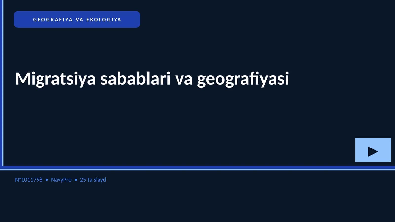 Migratsiya sabablari va geografiyasi 1