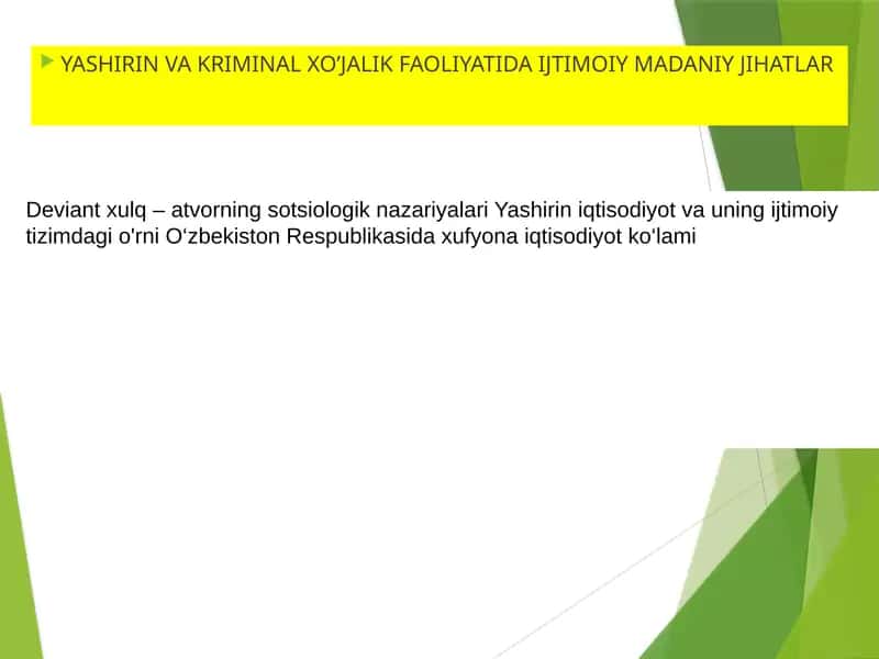 YASHIRIN VA KRIMINAL XO’JALIK FAOLIYATIDA IJTIMOIY MADANIY JIHATLAR 1