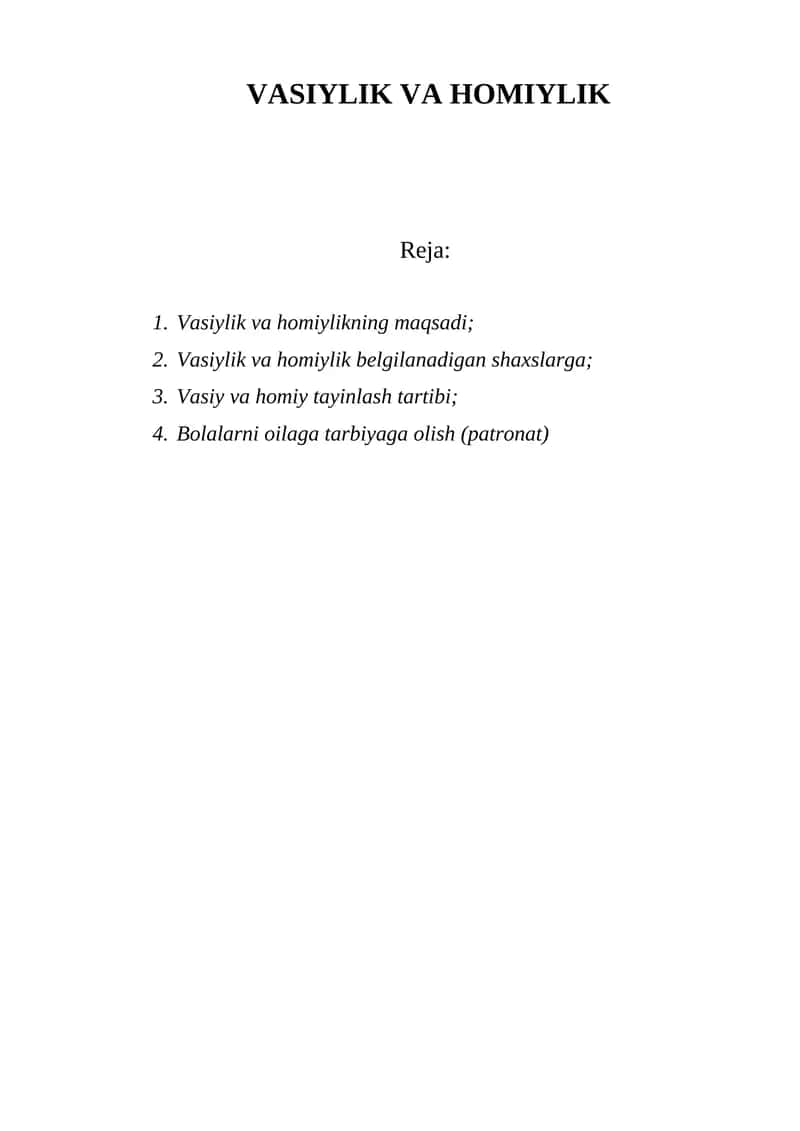 Vasiylik va homiylik 1