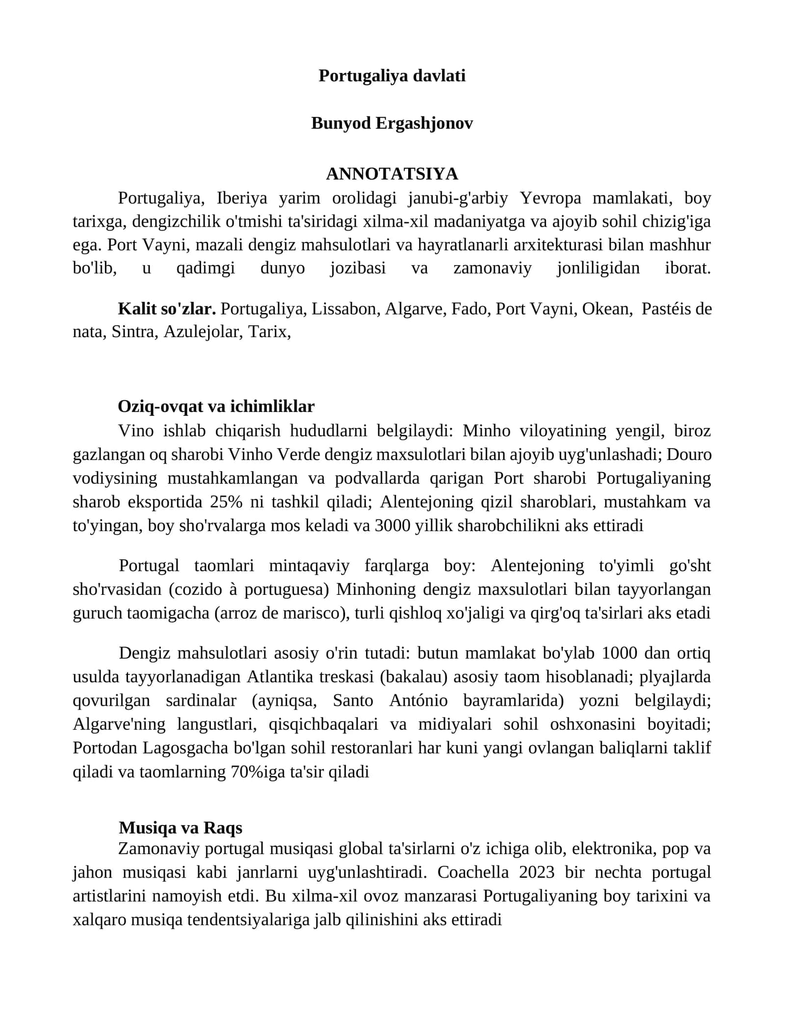 Portugaliya davlati 1