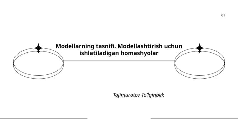 Modellarning tasnifi. Modellashtirish uchun ishlatiladigan homashyolar 1