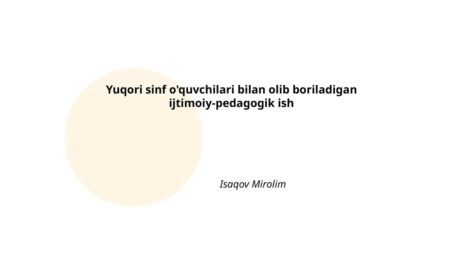 Oila va maktab hamkorligi 1