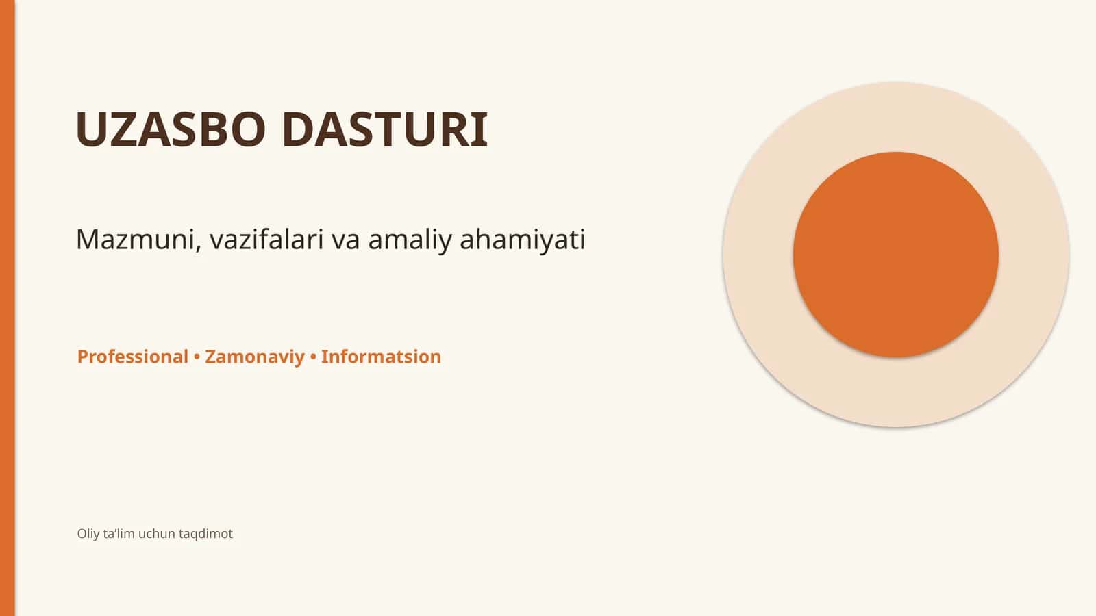 UZASBO DASTURI 1