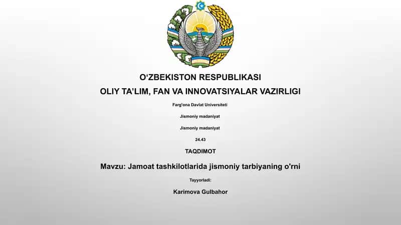 Jismoniy madaniyat 1